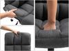Bürostuhl HWC-J21, Chefsessel Drehstuhl Schreibtischstuhl, höhenverstellbar ~ Stoff/Textil dunkelgrau Bild 4