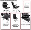 Bürostuhl HWC-J21, Chefsessel Drehstuhl Schreibtischstuhl, höhenverstellbar ~ Stoff/Textil dunkelgrau Bild 2