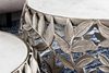 Extravagantes Couchtisch-Set RIXOS-Leaf ca. 70cm Metall silber Marmor Handarbeit Bild 4