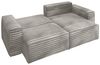 Ecksofa Schlafsofa MADLEN Stoff Velo Grau Ottomane Rechts Bild 3