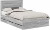 vidaXL Bettrahmen Graues Sonoma 120 x 190 cm Ingenieurs Holz 3410191 Bild 2