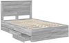 vidaXL Bettrahmen Graues Sonoma 120 x 190 cm Ingenieurs Holz 3410191 Bild 5
