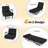 Schlafsessel mit Bettfunktion Klappsofa Schlafsofa mit verstellbarer Rückenlehne & abnehmbarem Kissen Schwarz Bild 3