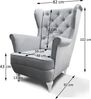 Beautysofa Ohrensessel Ohrensessel Sessel FALCO Chesterfield Wohnzimmersessel Fernsehsessel Bild 3