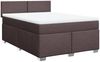 vidaXL Boxspringbett mit Matratze Dunkelbraun 140x190 cm Stoff 3288179 Bild 3