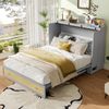 Bett 140×200 cm aus MDF mit USB-Anschluss und Steckdose, grau Bild 3