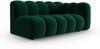 Micadoni Modulares Sofa Lupine 3-Sitzer Rechts Samtstoff Salvador Flaschengrün Bild 2