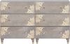 vidaXL Sideboard mit Regal 2 pcs Grau 60 x 33 x 75 cm Massivholz Mango 3310151 Bild 4