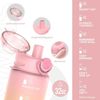 Trinkflasche SPWB 1L Sportflasche BPA-frei, Auslaufsicher, mit Zeitmarkierung Bild 2