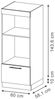 Mikrowellenschrank Fame-Line Hellblau-grau 60 cm offen Vicco Bild 3