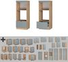 Mikrowellenschrank Fame-Line Hellblau-grau 60 cm offen Vicco Bild 5