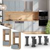 Mikrowellenschrank Fame-Line Hellblau-grau 60 cm offen Vicco Bild 2