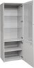 Maeusbacher Imola Standvitrine kreidegrau matt lack / glas kreidegrau glanz BxHxT: 61 x 179 x 42 cm Bild 3
