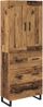 vidaXL Highboard Altholz 69,5 x 34 x 180 cm Holzwerkstoff 3415723 Bild 2