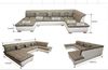 Wohnlandschaft NICOLE mit Schlaffunktion Ottomane Links Sand/Cappuccino Bild 2