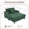 Relaxsessel mit Sitzfläche 128x134x43 cm, Emerald, Cord, LED-Mehrfarbenlicht, USB-Anschluss und Getränkehalter Bild 5