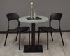 Bartisch rund Elanur 70 cm schwarz matt/Pinie green matt lack 14591 Bild 2