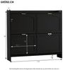 BlingBin Schuhschrank Schuhregal Schuhkipper (Er bietet Platz für 16 bis 24 Paar Schuhe, 1-St, mit 4 Schrank) 110 L x 24 B x 90 H(cm), Schwarz Bild 3