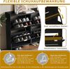 BlingBin Schuhschrank Schuhregal Schuhkipper (Er bietet Platz für 16 bis 24 Paar Schuhe, 1-St, mit 4 Schrank) 110 L x 24 B x 90 H(cm), Schwarz Bild 4