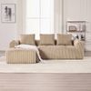 Modulares Cord Sofa DIY, kombinierbar mit Ablagefächern, hochdichter Schaumstoff, 3 Kissen inkl, bis 300kg,khaki Bild 2