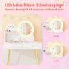 COSTWAY Schminktisch, Kinder Schminktisch mit LED-Beleuchtung, Holz Bild 3