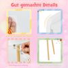 COSTWAY Schminktisch, Kinder Schminktisch mit LED-Beleuchtung, Holz Bild 2