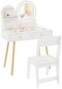 COSTWAY Schminktisch, Kinder Schminktisch mit LED-Beleuchtung, Holz Bild 5