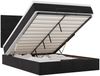 vidaXL Ottoman-Bett mit Matratzen & LEDs Schwarz 140x190 cm Samt 3314320 Bild 2