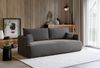 Selsey 'Ovo Mini' 3-Sitzer Schlafsofa mit Bettkasten, Velours Easy-Clean, dunkelgrau Bild 3