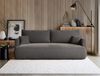 Selsey 'Ovo Mini' 3-Sitzer Schlafsofa mit Bettkasten, Velours Easy-Clean, dunkelgrau Bild 2