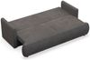Selsey 'Ovo Mini' 3-Sitzer Schlafsofa mit Bettkasten, Velours Easy-Clean, dunkelgrau Bild 4