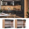 Vicco Küchenschrank Küchenzeile R-Line, Anthrazit Hochglanz, Hängeglasschrank 80 cm Bild 2