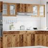 vidaXL Hängeschrank Lyon Glas Altholz-Optik 40x31x60 cm Holzwerkstoff 856098 Bild 3