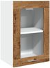 vidaXL Hängeschrank Lyon Glas Altholz-Optik 40x31x60 cm Holzwerkstoff 856098 Bild 2
