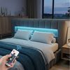 Gdood Polsterbett Stauraumbett Doppelbett LED (Type-C + USB, Hydraulisch hebbarer Stauraum), Mit Bettkasten, LED-Beleuchtung, USB-Anschluss, 180x200 cm Bild 2