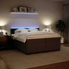 vidaXL Boxspringbett mit Matratze Hellgrau 200x200 cm Samt 3288714 Bild 4