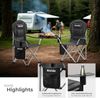tectake Campingstuhl Gepolsterter Gartenstuhl, Belastbarkeit 120 kg, 88,5 x 55 x 103 cm (Outdoor Klapptstuhl MTX für Außen in Schwarz, 2 St), wasserabweisendes 600D Oxford-Gewebe, faltbar, inkl. Tragetasche Bild 4