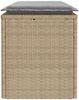 vidaXL Gartenbank mit Kissen Beige 110x40x44 cm Poly Rattan 4104148 Bild 5
