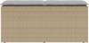 vidaXL Gartenbank mit Kissen Beige 110x40x44 cm Poly Rattan 4104148 Bild 4