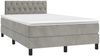 vidaXL Polsterbett mit Matratze Hellgrau 120x200 cm Samt, Härtegrad: H2 [3141473] Bild 3
