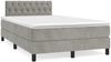 vidaXL Polsterbett mit Matratze Hellgrau 120x200 cm Samt, Härtegrad: H2 [3141473] Bild 2