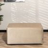 Bronx71 Samt Hocker Memphis rechteckig beige Bild 2