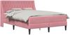 vidaXL Bettgestell mit Matratze mit Matratze Rosa 140 x 190 cm Samt 3414798 Bild 2
