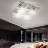 LED Deckenlampe, Glas satiniert, Chrom, L 30 cm Bild 2