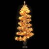 vidaXL Spiral-Weihnachtsbaum mit Beleuchtung und Topf Weiß 120 cm 344652 Bild 3