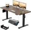 Homall Höhenverstellbarer Schreibtisch 160x80cm mit USB-A Ladeanschluss, Elektrischer Schreibtisch mit Kabel Management Tray, Standing Desk mit 3 Memory Funktion, Computertisch Nussbaum Bild 2