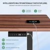 Homall Höhenverstellbarer Schreibtisch 160x80cm mit USB-A Ladeanschluss, Elektrischer Schreibtisch mit Kabel Management Tray, Standing Desk mit 3 Memory Funktion, Computertisch Nussbaum Bild 3