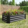 Flieks Blumenkasten aus Stahlblech mit Rostschutz, ohne Boden, 120 x 61 x 30 cm, Schwarz Bild 2