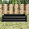 Flieks Blumenkasten aus Stahlblech mit Rostschutz, ohne Boden, 120 x 61 x 30 cm, Schwarz Bild 5