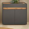 Schuhschrank Center in grau matt und Eiche Wotan 80 cm Bild 2